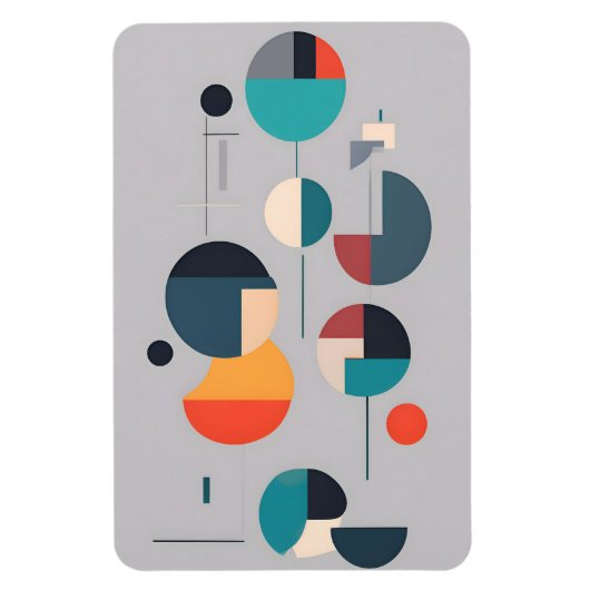 Magnet Flexible Art Abstrait géométrique moderne - Design minimali (Vertical)