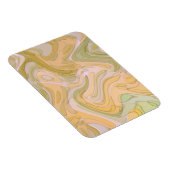 Magnet Flexible Art abstrait tourbillons jaune vert (Côté Droit)