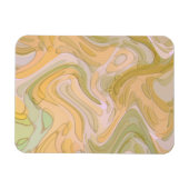 Magnet Flexible Art abstrait tourbillons jaune vert (Horizontal)