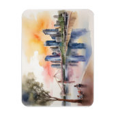 Magnet Flexible art aquarelle de Brisbane (Vertical)