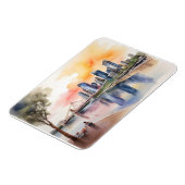 Magnet Flexible art aquarelle de Brisbane (Côté Gauche)
