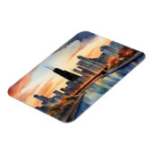 Magnet Flexible art aquarelle de Chicago (Côté Gauche)