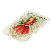 Magnet Flexible Art aquarelle de fée de Noël  (Côté Gauche)