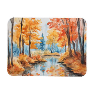 Magnet Flexible Art aquarelle de la forêt d'automne