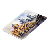 Magnet Flexible art aquarelle de Melbourne (Côté Gauche)