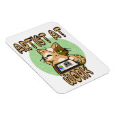 Magnet Flexible Art at work cute cat design (Côté Droit)