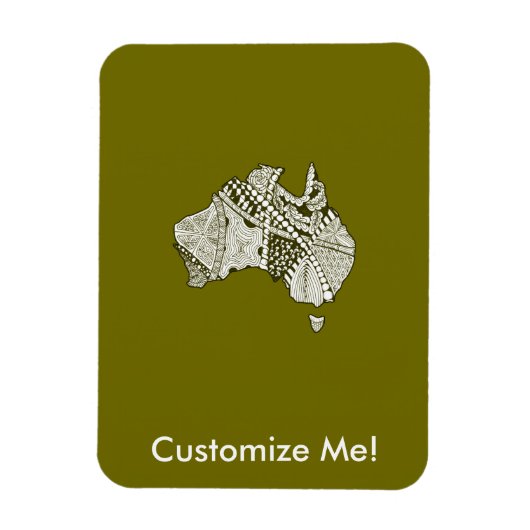 Magnet Flexible Art carte australien (Vertical)