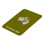 Magnet Flexible Art carte australien (Côté Gauche)