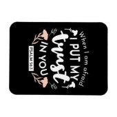 Magnet Flexible Art chrétien floral foncé - Psaume 56:3 (Horizontal)