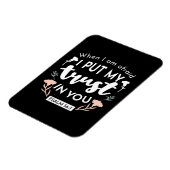 Magnet Flexible Art chrétien floral foncé - Psaume 56:3 (Côté Gauche)