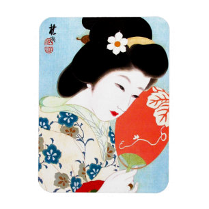 Magnet Flexible Art classique japonais oriental frais de dame de