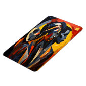 Magnet Flexible Art Cubiste Abstrait Gras (Côté Gauche)