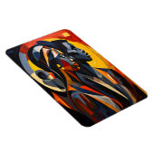 Magnet Flexible Art Cubiste Abstrait Gras (Côté Droit)