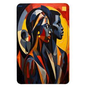 Magnet Flexible Art Cubiste Abstrait Gras