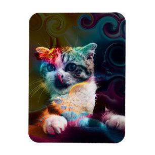 MAGNET FLEXIBLE ART DE CHAT COLORÉ DRÔLE ET TENDANCE