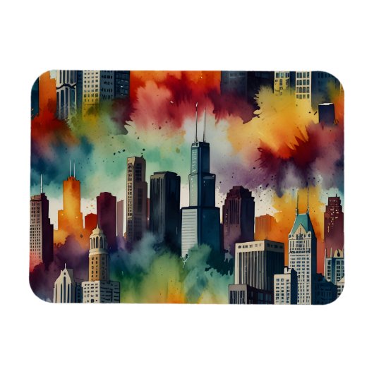 Magnet Flexible Art de Chicago (Horizontal)