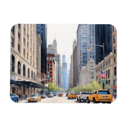 Magnet Flexible Art de Chicago (Horizontal)