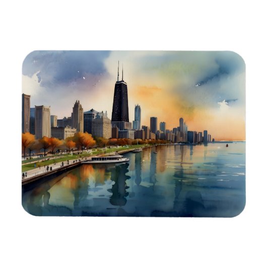 Magnet Flexible Art de Chicago (Horizontal)
