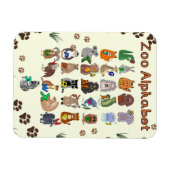 Magnet Flexible Art de l'alphabet animal pour enfants | Nu éducati (Horizontal)