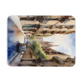 Magnet Flexible Art de l'aquarelle de Barcelone (Horizontal)