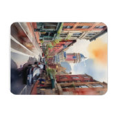Magnet Flexible Art de l'aquarelle de Boston (Horizontal)