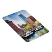 Magnet Flexible Art de l'aquarelle de Boston (Côté Droit)