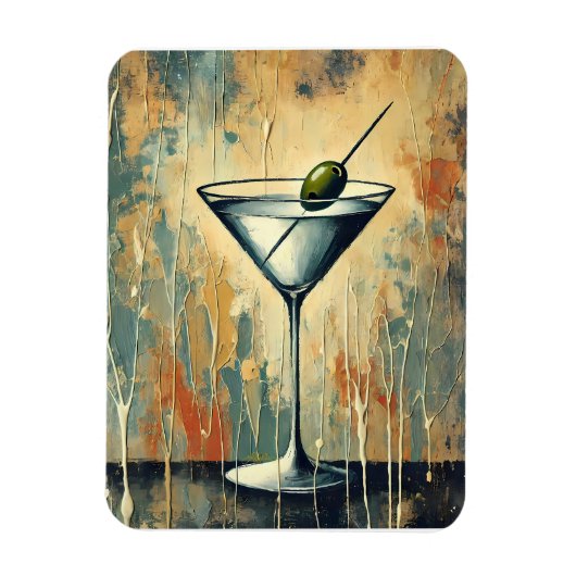 Magnet Flexible Art de Martini en techniques mixtes du milieu du s (Vertical)