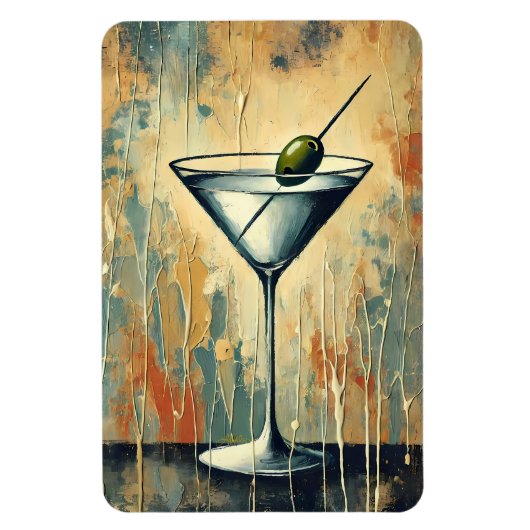 Magnet Flexible Art de martini en techniques mixtes du milieu du s (Vertical)