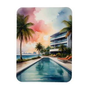 Magnet Flexible Art de Miami aquarelle