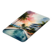Magnet Flexible Art de Miami aquarelle (Côté Gauche)