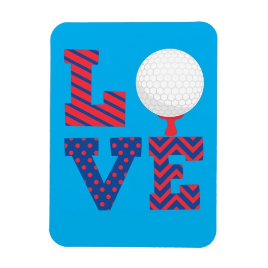Magnet Flexible Art de mots d'amour de golf (Vertical)