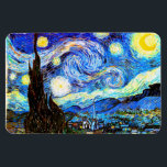 Magnet Flexible Art de nuit Van Gogh Starry<br><div class="desc">Starry Night,  le tableau le plus célèbre du maître postimpressionniste néerlandais Vincent van Gogh. Un cyprès solitaire,  un village endormi et un ciel qui tourbillonne d'étoiles. Post-impressionnisme religieux chrétien inspiration spirituelle peinture d'art fin.</div>