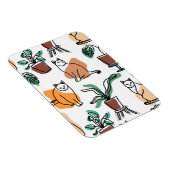 Magnet Flexible Art de trait dessin chats et fleurs (Côté Droit)
