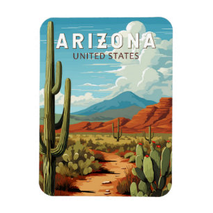 Magnet Flexible Art de voyage vintage Arizona