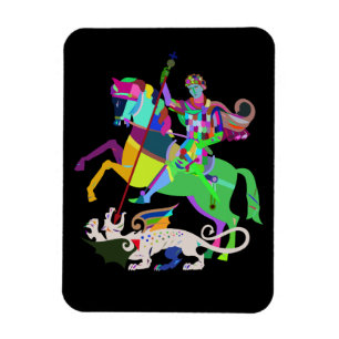 Magnet Flexible Art Déco St George le scinque du dragon