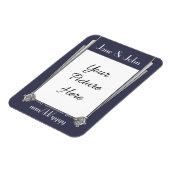 Magnet Flexible Art déco Swanky en bleu savourez le bon goût (Côté Gauche)