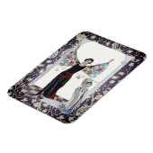 Magnet Flexible Art Déco Violet Accentué (Côté Gauche)