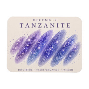 Magnet Flexible Art en tanzanite de naissance de décembre