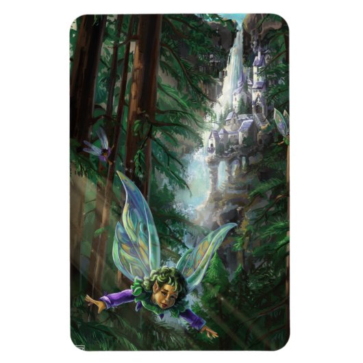 Magnet Flexible Art fantastique de fées et de châteaux (Vertical)