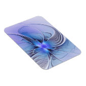 Magnet Flexible Art fractal moderne abstrait bleu lavande (Côté Droit)