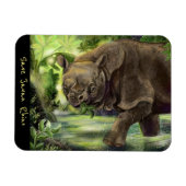 Magnet Flexible Art Javan Rhino (Horizontal)