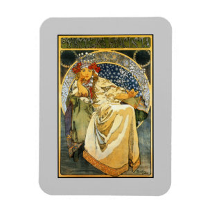Magnet Flexible Art Nouveau Alfons Mucha Princess Hyacinth