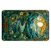 Magnet Flexible Art Nouveau Verre Tiré Soleil Levant Paysage Art (Horizontal)
