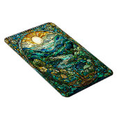 Magnet Flexible Art Nouveau Verre Tiré Soleil Levant Paysage Art (Côté Droit)