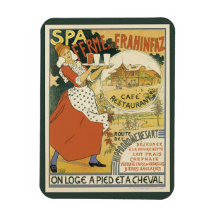 Magnet Flexible Art nouveau vintage, bar à bière Restaurant et caf
