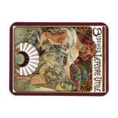 Magnet Flexible Art Nouveau vintage, Biscuits d'Alphonse Mucha (Horizontal)