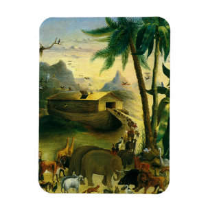 Magnet Flexible Art populaire victorien vintage, l'Arche de Noé pa