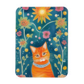 Magnet Flexible Art populaire Whimsical Tabby Cat (Vertical)