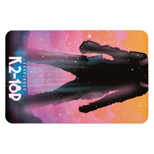 Magnet Flexible Art spatial exoplanète K2-18b (Horizontal)