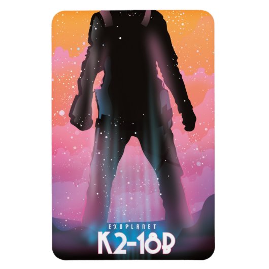 Magnet Flexible Art spatial exoplanète K2-18b (Vertical)